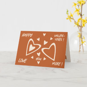 Tarjeta Geometría en el Amor - Ocre Rojo - ¡Feliz Día de S