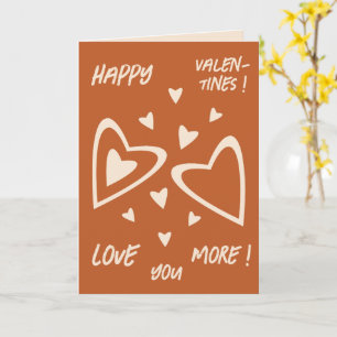 Tarjeta Geometría enamorada - Red Ochre - ¡Feliz San Valen
