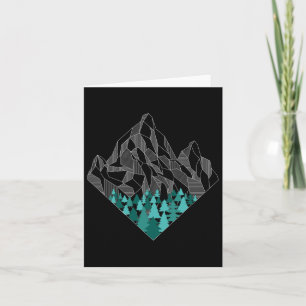 Tarjeta Geometría mínima de las montañas Naturaleza de sen