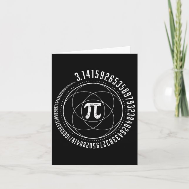 Tarjeta Geometría Sagrada Pi Math Science Stem 3.14 Pi Día (Anverso)