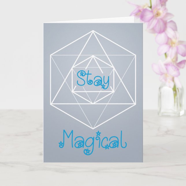 Tarjeta Geometría sagrada "Stay Magical" (Orquídea)