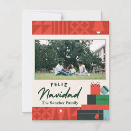 Tarjeta Geométrica de "Feliz Navidad" Presentación
