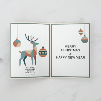 Tarjeta Geométrico Moderno Navidad y Año Nuevo 2027
