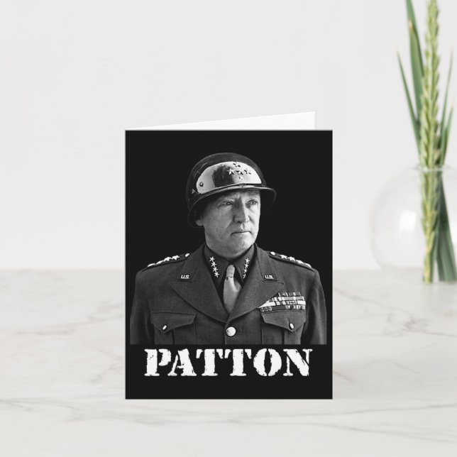 Tarjeta George Patton en la Segunda Guerra Mundial Índice  (Anverso)