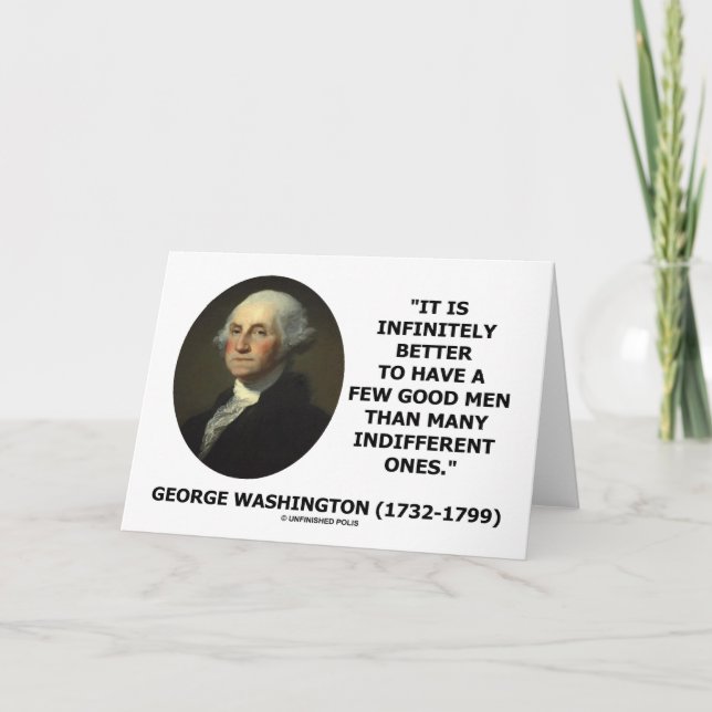 Tarjeta George Washington cita de algunos buena hombres (Anverso)