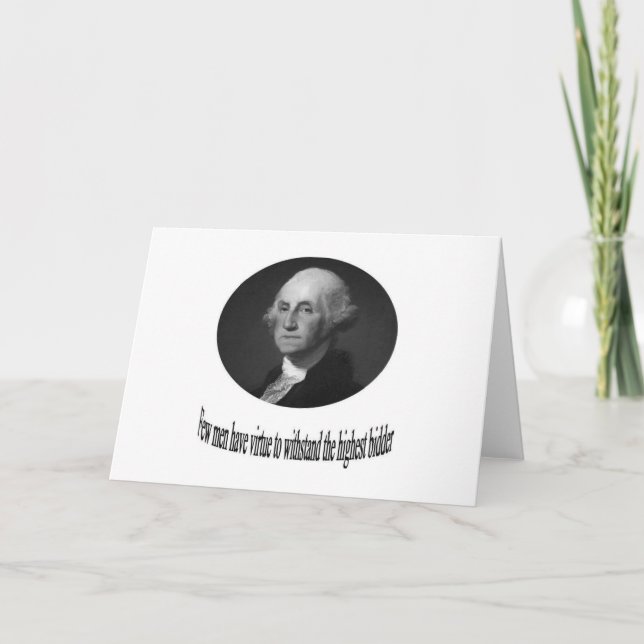 Tarjeta George Washington con cita (Anverso)