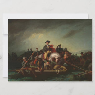 Tarjeta George Washington cruzando el río Delaware