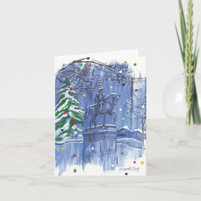 Tarjeta George Washington Holiday Card (Anverso)