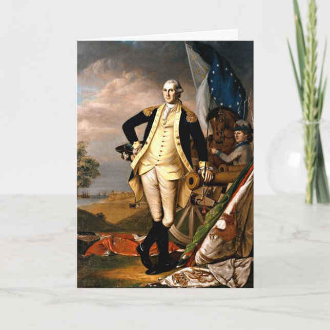 Tarjeta George Washington, retrato del primer presidente (Anverso)