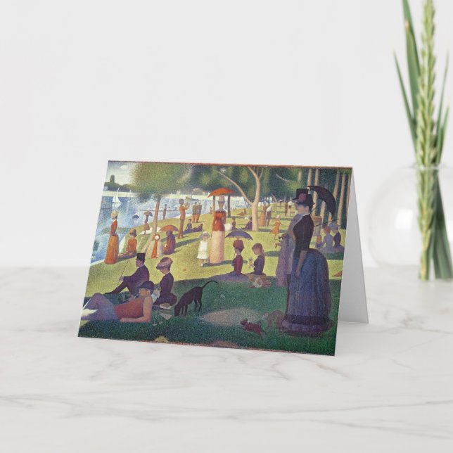 Tarjeta Georges Pierre Seurat | Domingo por la tarde en la (Anverso)