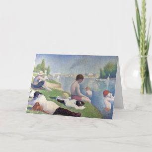 Tarjeta Georges Seurat - Bañistas en Asnieres