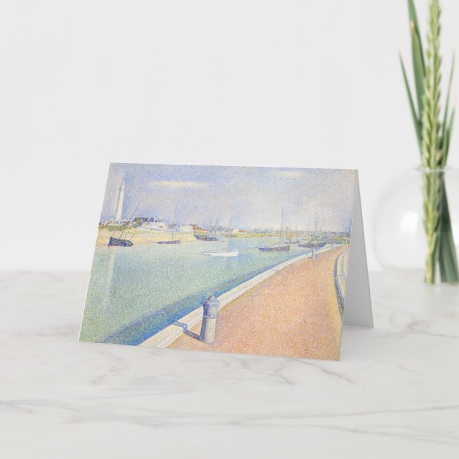 Tarjeta Georges Seurat - El canal de las gaviotas (Anverso)