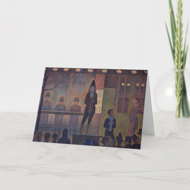 Tarjeta Georges Seurat - Espectáculo de circo (Anverso)