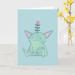 Tarjeta Gerald el duende   Criatura fantástica gruñona y a