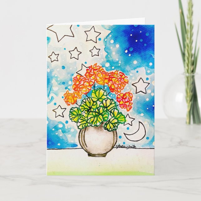 Tarjeta Geranio (Anverso)