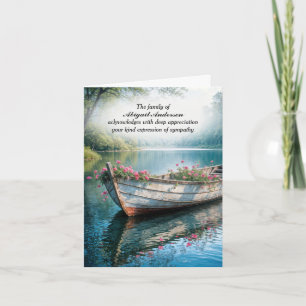 Tarjeta Geranios En Vieja Simpatía De Rowboat Gracias Tarj