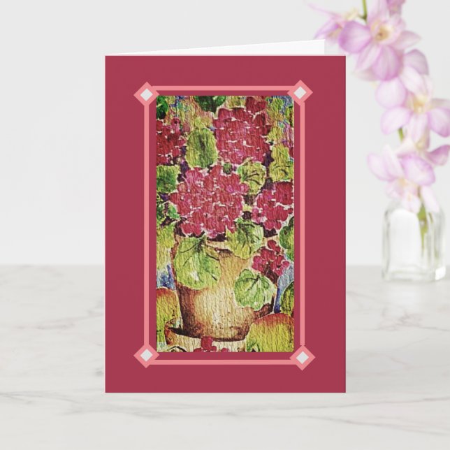 Tarjeta Geranium Pink Feliz Día de la Madre (Orquídea)