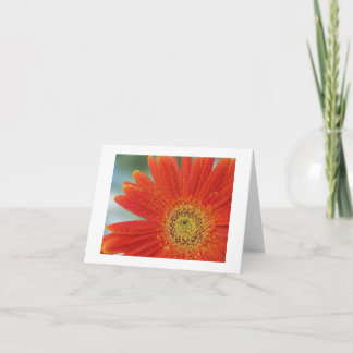 Tarjeta Gerbera anaranjado