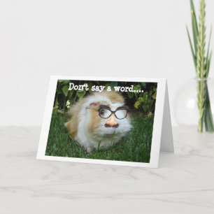 TARJETA GERBIL EN DISGUSTO LISTO PARA FIESTA PARA EL CUMPL