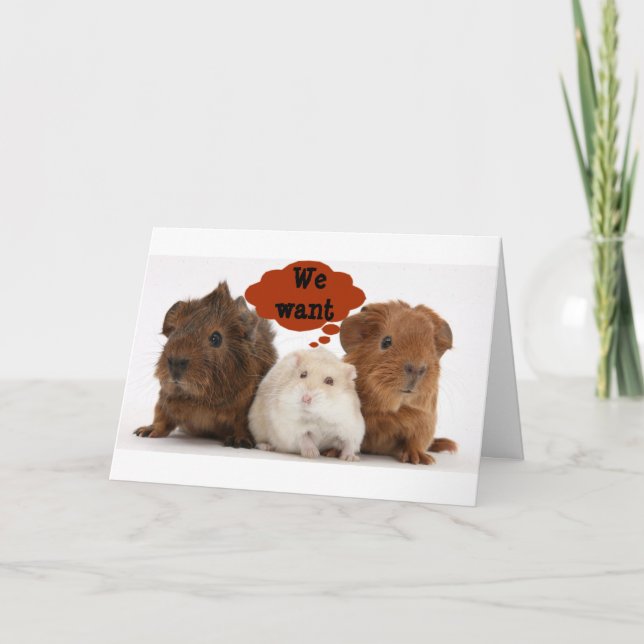 TARJETA GERBILS ARE SO READY TO CELEBRATE "YOUR BIRTHDAY" (Anverso)