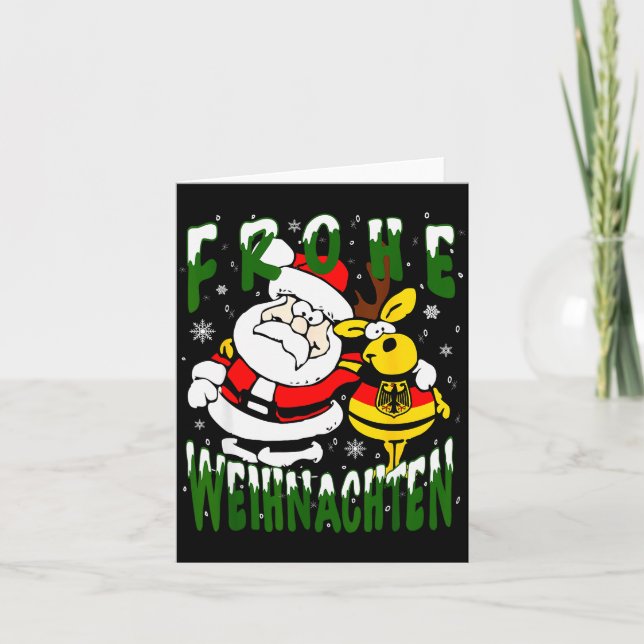 Tarjeta German Christmas Germany Frohe Weihnachten Frohlic (Anverso)