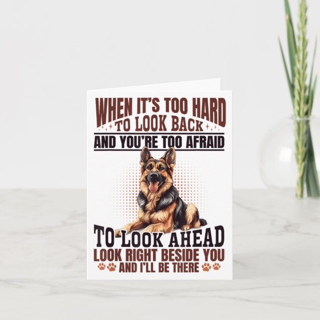 Tarjeta German Shepherd Dog Breed When It´s Too Hard To Lo (Anverso)