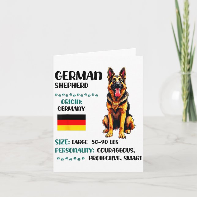Tarjeta German Shepherd Origin Funny German Shepherd Lover (Anverso)
