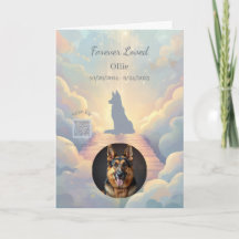 German Shepherd Rainbow Bridge Sympathy Card