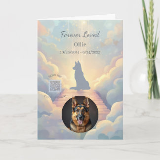 Tarjeta German Shepherd Rainbow Bridge Sympathy Card