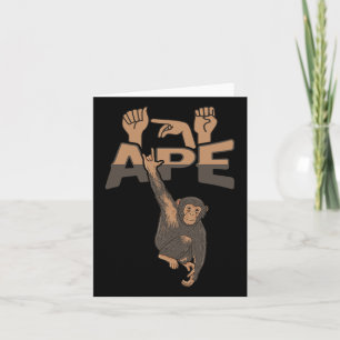 Tarjeta Gesto de mano Ape Asl Conciencia sobre la pérdida
