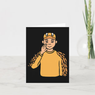 Tarjeta Gesto de mano Asl animal Conciencia sobre la pérdi