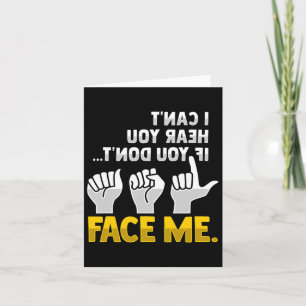 Tarjeta Gesto de mano Asl de lectura Conciencia de pérdida