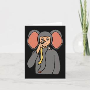 Tarjeta Gesto de mano de elefante ASL Conciencia sobre la