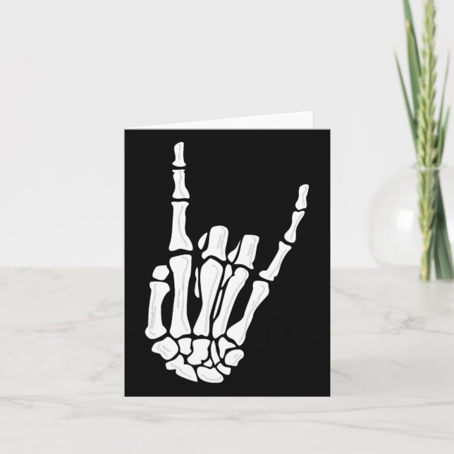 Tarjeta Gesto de mano de esqueleto - Mano de esqueleto de  (Anverso)