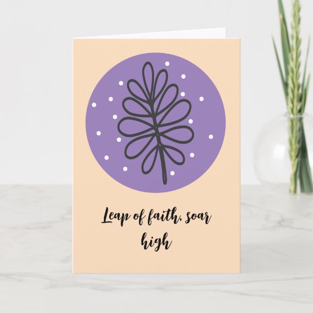 Tarjeta Gestos reflexivos intrincados de líneas florales (Anverso)