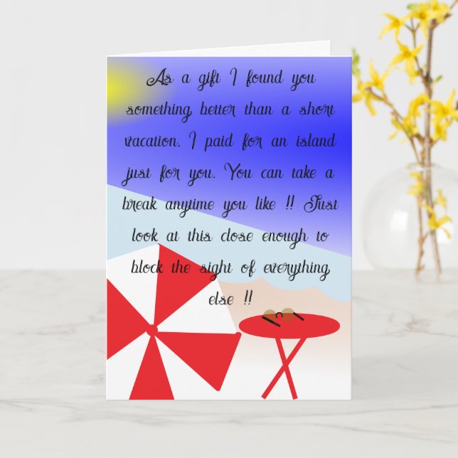 TARJETA GET AWAY 24/7 (flor amarilla)