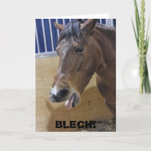 Tarjeta Get Well Card: Horse BLECH.