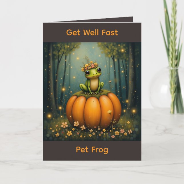 Tarjeta Get Well Fast Pet Frog (Anverso)