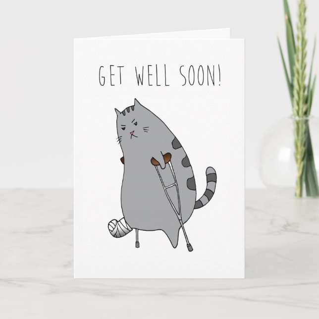 Tarjeta "Get Well Feed Better Card": Hueso roto en (Anverso)