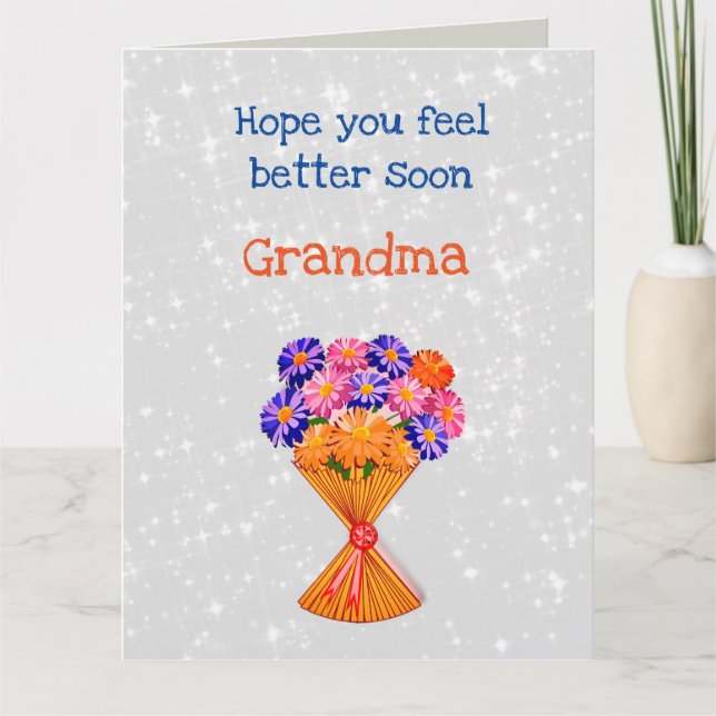 Tarjeta Get Well Grandma design (Anverso)