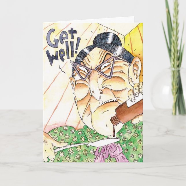 Tarjeta "Get Well Medicine" de la enfermera Kratchity (Anverso)