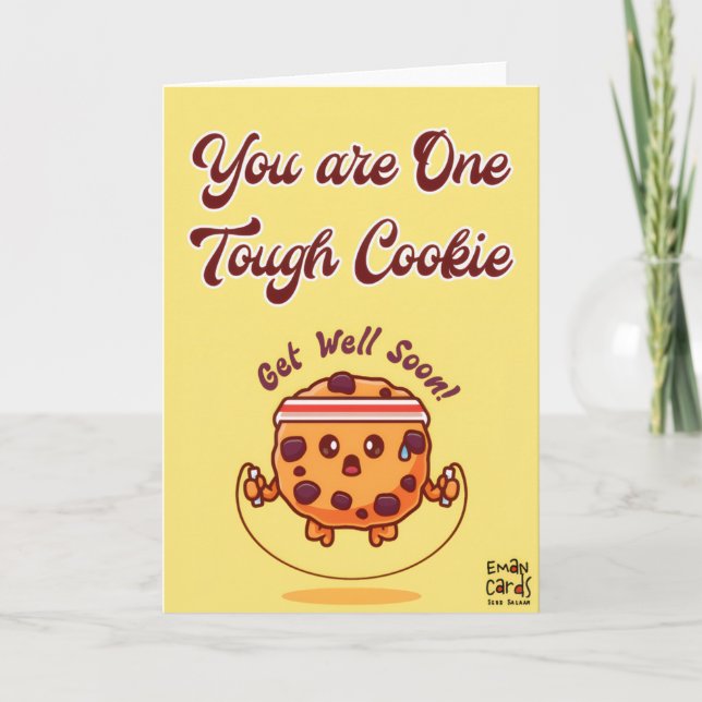 Tarjeta Get Well Soon - Cute Cookie Card (Anverso)