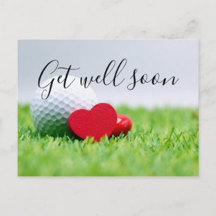 Tarjeta "Get Well Soon" para jugar golf con golf y