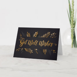 Tarjeta Get Well Wiers Black Gold Botanical