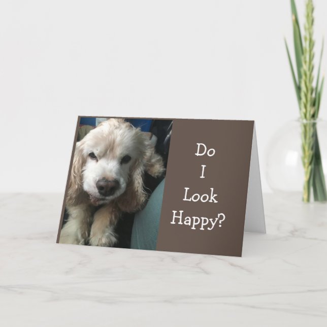 TARJETA *GET WILL SOON" SAYS "SAD" DOGGIE CARD (Anverso)