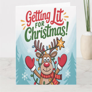 Tarjeta Getting Lit Christmas