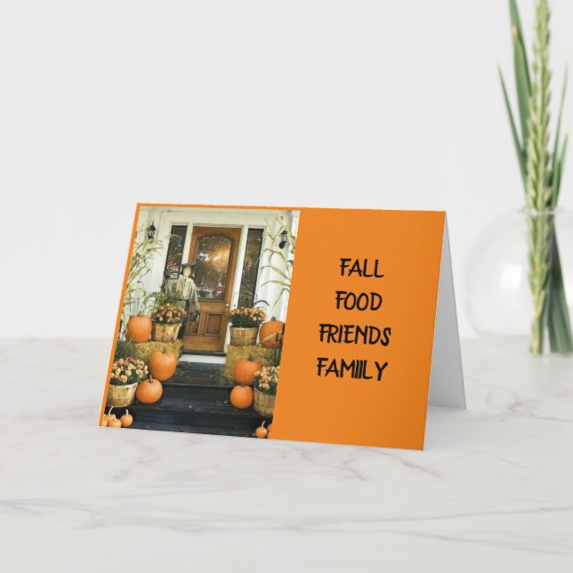 TARJETA GETTING TOGETHER W/ FAMILY & FRIENDS THANKSGIVING  (Anverso)