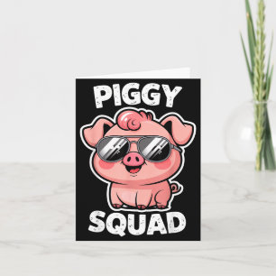 Tarjeta Ggy Squad G con gafas de sol como animal granjero 