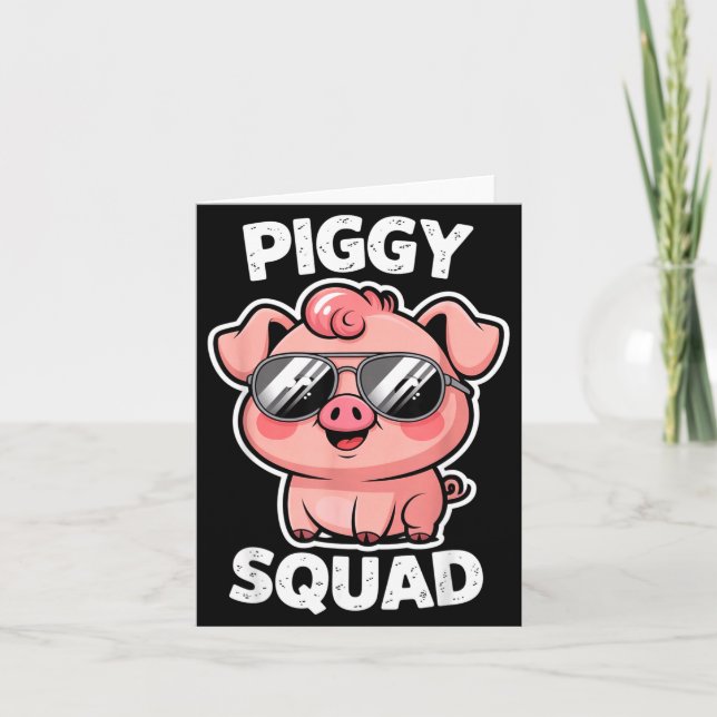 Tarjeta Ggy Squad G Wearing Sungles As Animal Funny Farmer (Anverso)