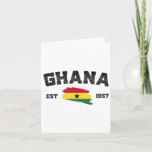 Tarjeta Ghana Este. Día de la Independencia de la Bandera 